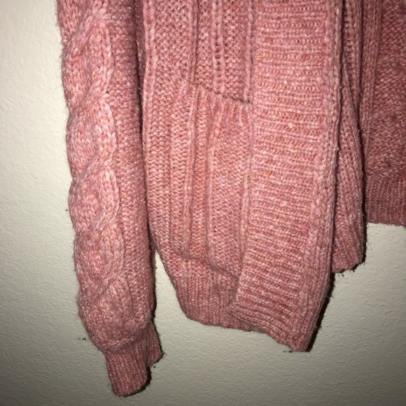 Madewell Bubble-Sleeve Cableknit Cardigan Sweater - Picture 6 of 8